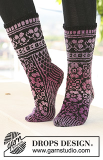 Free patterns - Nordiske sokker / DROPS 126-4