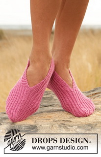Free patterns - Slippers / DROPS 127-34