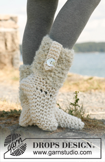 Free patterns - Women's Socks & Slippers / DROPS 131-28