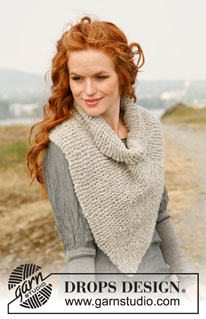 Lottie / DROPS 131-49 - Knitted DROPS neck warmer in 2 threads ”Alpaca Bouclé”.
