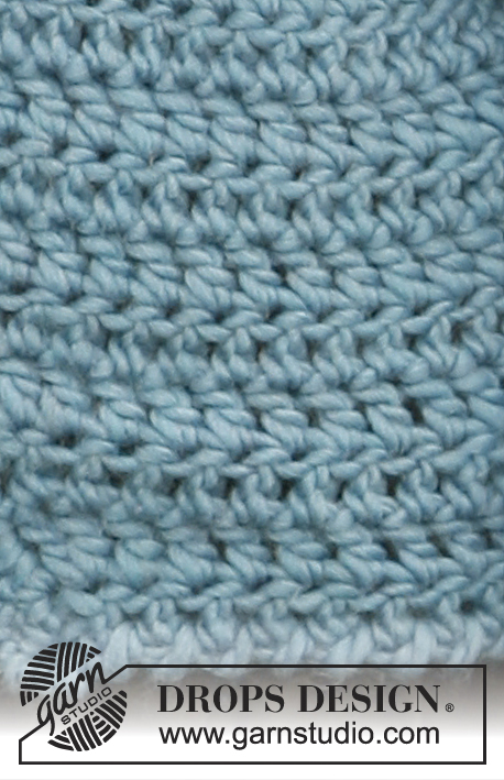 Fresh Beauty / DROPS 134-18 - Veste DROPS au crochet, avec col châle, en Snow.
Du S au XXL.