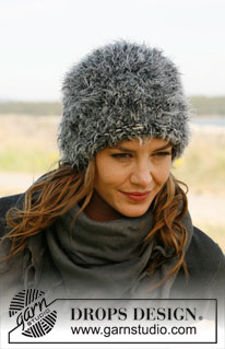 Kalinka / DROPS 134-32 - Knitted DROPS hat in 2 threads Symphony or Melody.