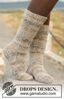 Free patterns - Children Socks & Slippers / DROPS 134-36