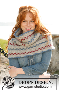 Pippi shawl / DROPS 134-45 - Knitted Pippi neck warmer in DROP Alaska. 