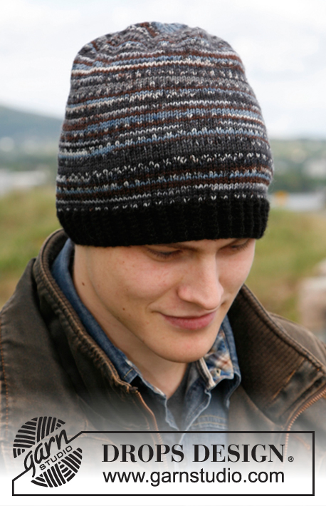 Harry / DROPS 135-15 - Knitted hat for men in DROPS Fabel.