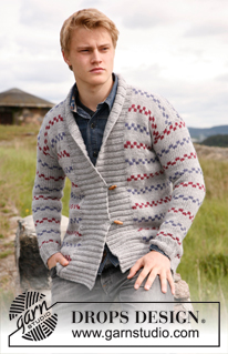 Free patterns - Men's Jackets & Cardigans / DROPS 135-21