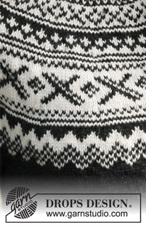 Susan / DROPS 135-5 - Stickad tröja med runt ok och nordiskt mönster i DROPS Karisma. Stl S till XXXL