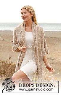 Breezy Comfort / DROPS 136-8 - Knitted DROPS jacket in ”Alpaca Bouclé”. 
Size: S - XXXL.
