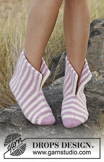 Free patterns - Felted Slippers / DROPS 137-34