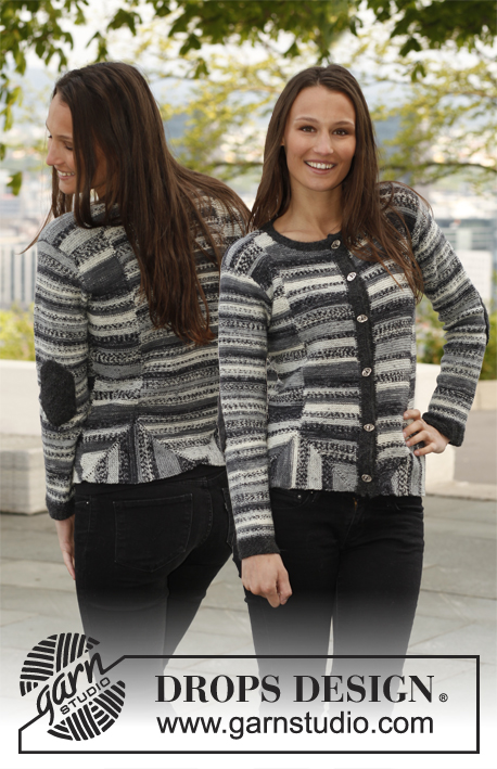 Loreen / DROPS 140-4 - Knitted DROPS jacket with short rows in Fabel. 