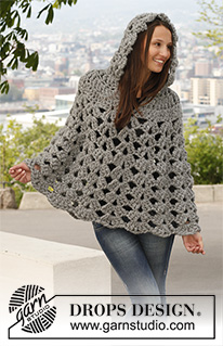 Free patterns - Hooded Ponchos / DROPS 140-44