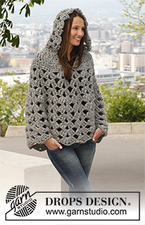 Free patterns - Hooded Ponchos / DROPS 140-44