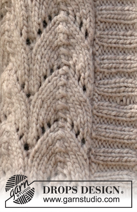 Best West / DROPS 142-13 - Propínací vesta s klikatým ažurovým vzorem pletená z příze DROPS Andes. Velikost: S-XXXL.