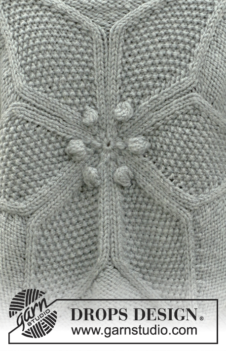 Mint Star / DROPS 142-15 - Sweter DROPS przerabiany na okrągło, z włóczki „Nepal”. Od S do XXXL.