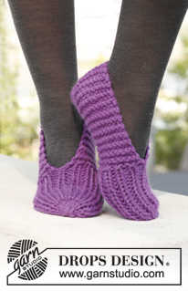 Free patterns - Children Slippers / DROPS 142-40