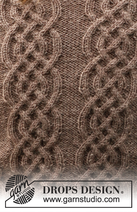 Celtica / DROPS 143-1 - Kötött kabát DROPS Lima fonalból csavart mintával és sálgallérral S-XXXL méretekben
