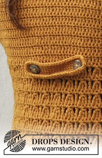 Jaqueline / DROPS 143-12 - Veste ajourée DROPS au crochet, en ”Karisma”. Du S au XXXL.