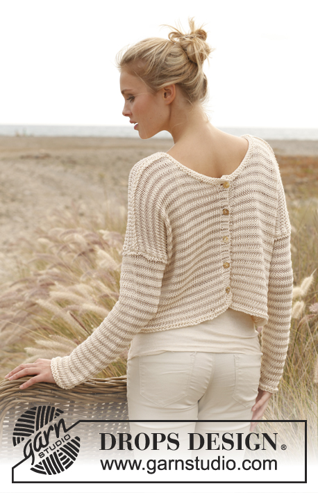 Johanna / DROPS 147-37 - Knitted DROPS jacket in ”Paris” and “Cotton Viscose”. Size: S - XXXL.