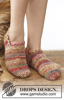 Free patterns - Children Slippers / DROPS 148-28