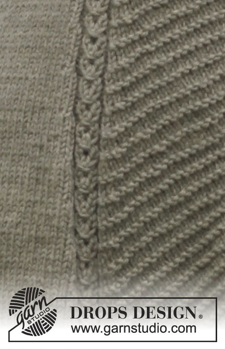 Tanja / DROPS 149-1 - DROPS vypasovaný kabátek s diagonálním vzorem a šálovým límcem pletený z příze Lima.