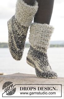 Free patterns - Children Slippers / DROPS 149-24