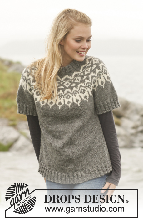Arctic Circle Sweater / DROPS 150-31 - Knitted DROPS jumper with round yoke and pattern in Nepal. Size: S - XXXL.