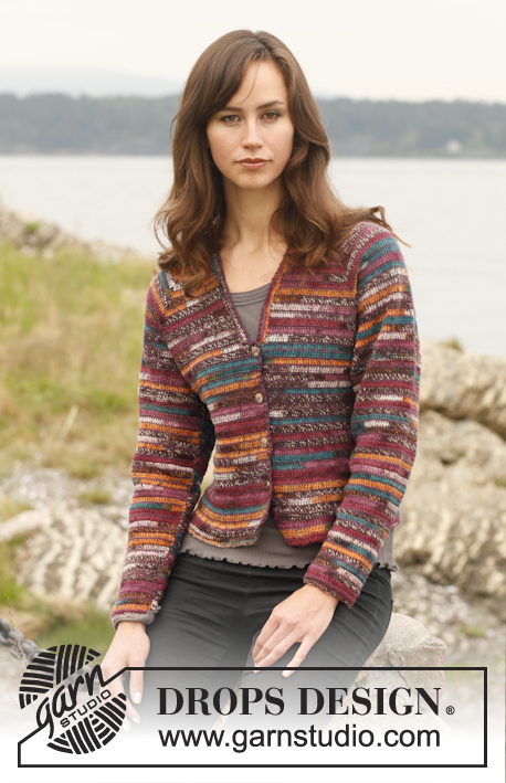 Mosa / DROPS 151-37 - Crochet wide DROPS jacket with raglan in ”Fabel”. Size: S - XXXL.
