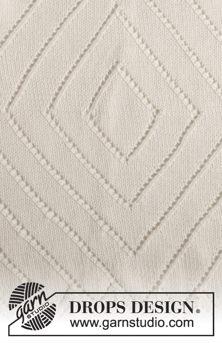 Mykonos / DROPS 152-22 - Knitted DROPS jacket with lace pattern in ”Muskat”. Size: S - XXXL.