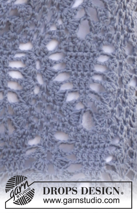 Nostalgia / DROPS 152-3 - Crochet DROPS jacket with lace pattern in ”Safran”. Size: S - XXXL.