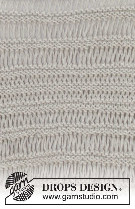 Mistral / DROPS 153-22 - Gebreid DROPS trui in ribbelst met gevallen st van ”Cotton Light”. Maat: S - XXXL.