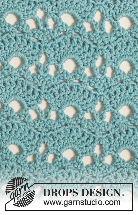 Delphine / DROPS 153-27 - Crochet DROPS vest with fan pattern in ”Muskat”.
Size: S - XXXL.
