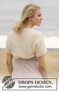 Lisette / DROPS 154-17 - Knitted DROPS shoulder piece in 2 strands Alpaca Silk.  
Size: S - XXXL.
