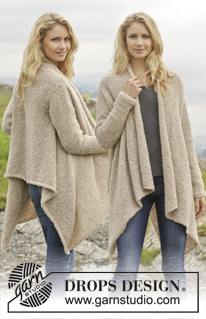 Ballade / DROPS 158-28 - Knitted DROPS jacket in ”Alpaca Bouclé.” Size: S - XXXL.