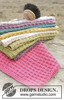 Waffle Love / DROPS 159-26 - Knitted DROPS cloth with textured pattern in ”Cotton Light”.