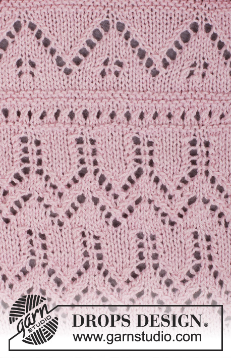 Mette / DROPS 160-4 - Knitted DROPS shoulder piece with lace pattern in ”BabyAlpaca Silk”. Size S-XXXL.