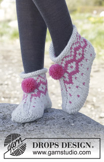 Free patterns - Women's Socks & Slippers / DROPS 164-10