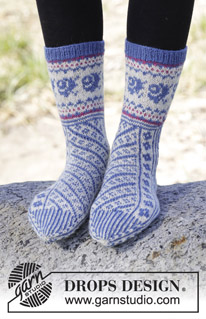 Free patterns - Nordiske sokker / DROPS 165-7