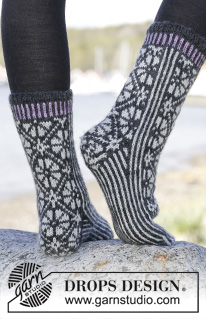 Free patterns - Nordic Socks / DROPS 166-25