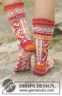 Free patterns - Norské ponožky / DROPS 170-11