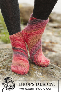 Free patterns - Women's Socks & Slippers / DROPS 171-40