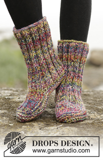 Free patterns - Slippers / DROPS 172-17