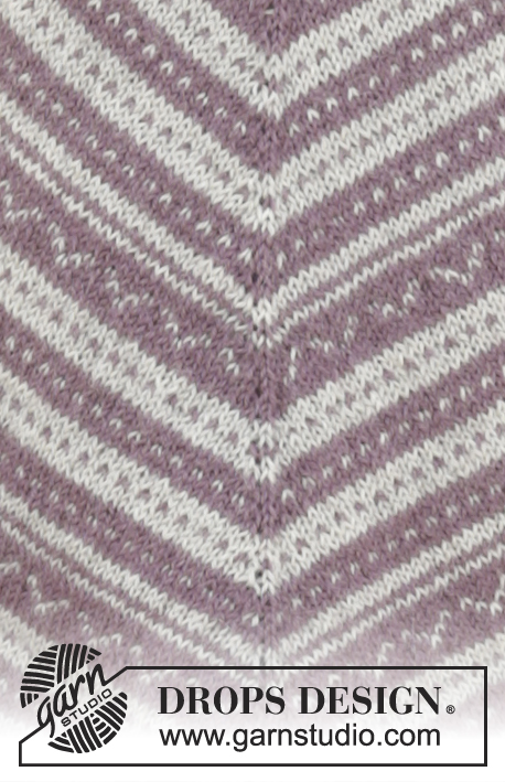 From my Angle / DROPS 172-24 - Strikket DROPS genser i ”Alpaca” med flerfarget mønster, strikket i vinkel ovenfra og ned. Str S - XXXL.