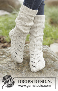 Free patterns - Women's Socks & Slippers / DROPS 173-44