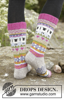 Free patterns - Easter Socks & Slippers / DROPS 173-45