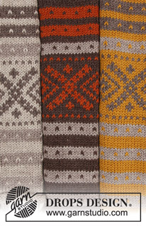 Nova Scotia / DROPS 180-22 - Set consists of: Knitted hat with Norwegian Fana pattern and pompom. Jumper with round yoke, Norwegian Fana pattern and A-shape, knitted top down. Size: S - XXXL Set is knitted in DROPS Karisma.