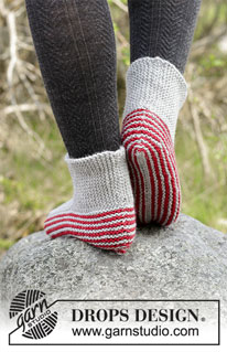 Free patterns - Women's Socks & Slippers / DROPS 182-42