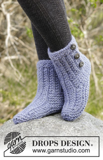 Free patterns - Women's Socks & Slippers / DROPS 182-43
