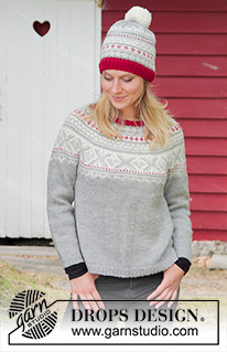 Free patterns - Vánoční pulovry a propínací svetry / DROPS 183-2