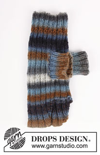 Paws & Stripes / DROPS 185-35 - Pull pour chien au tricot, avec côtes. Du XS au M. Se tricote en DROPS Big Delight.