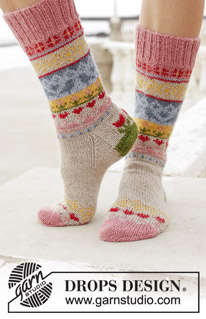 Free patterns - Children Socks & Slippers / DROPS 189-23